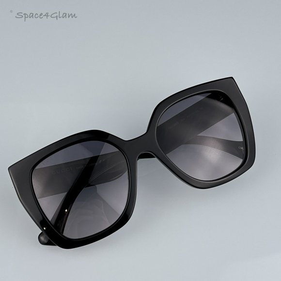 Gucci Women Sunglasses Black Grey Gradient Square GG1300S 004 BRAND NEW - Picture 6 of 11